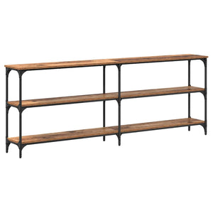 Tavolo Consolle con lo scaffale Legno vecchio 200 x 29 x 75 cm 871319