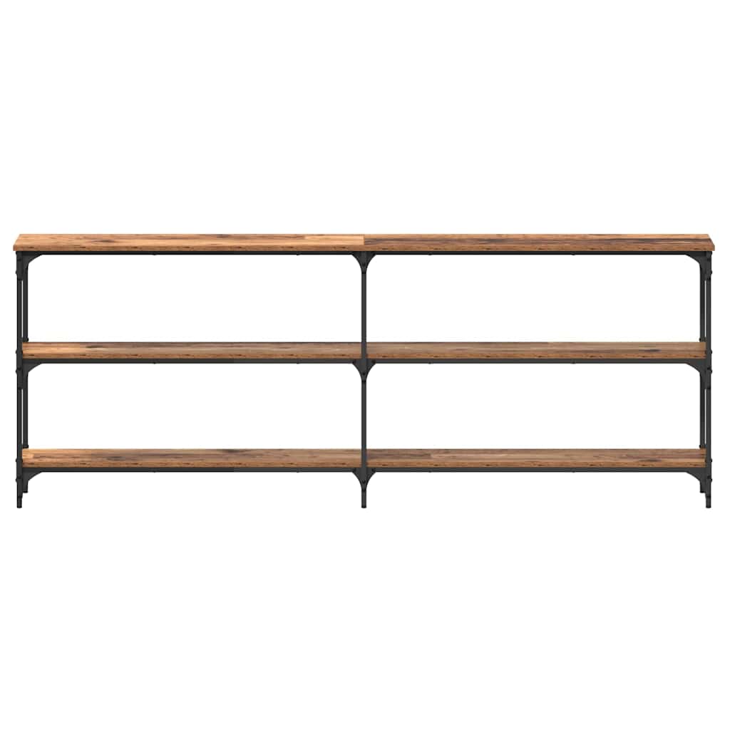 Tavolo Consolle con lo scaffale Legno vecchio 200 x 29 x 75 cm 871319