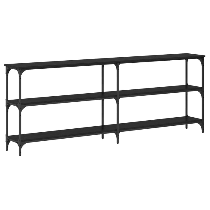 Tavolo consolle Rovere nero 200 x 29 x 75 cm 871321