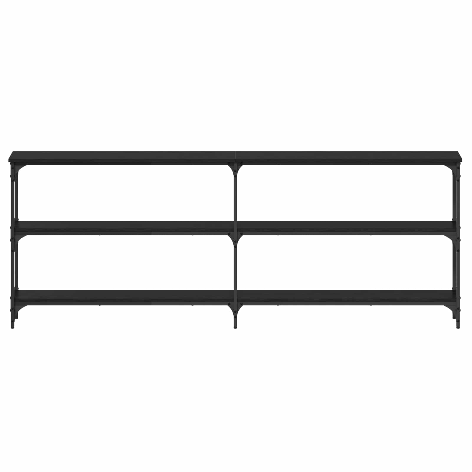 Tavolo consolle Rovere nero 200 x 29 x 75 cm 871321