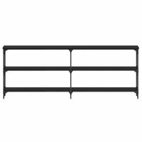 Tavolo consolle Rovere nero 200 x 29 x 75 cm 871321