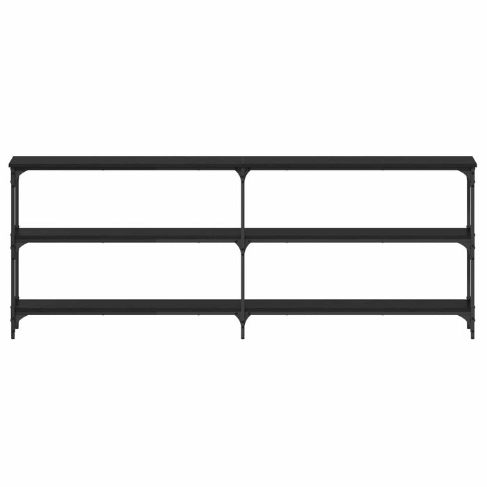 Tavolo consolle Rovere nero 200 x 29 x 75 cm 871321