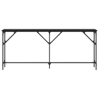 Tavolo Consolle Rovere nero 180 x 23 x 75 cm 871328