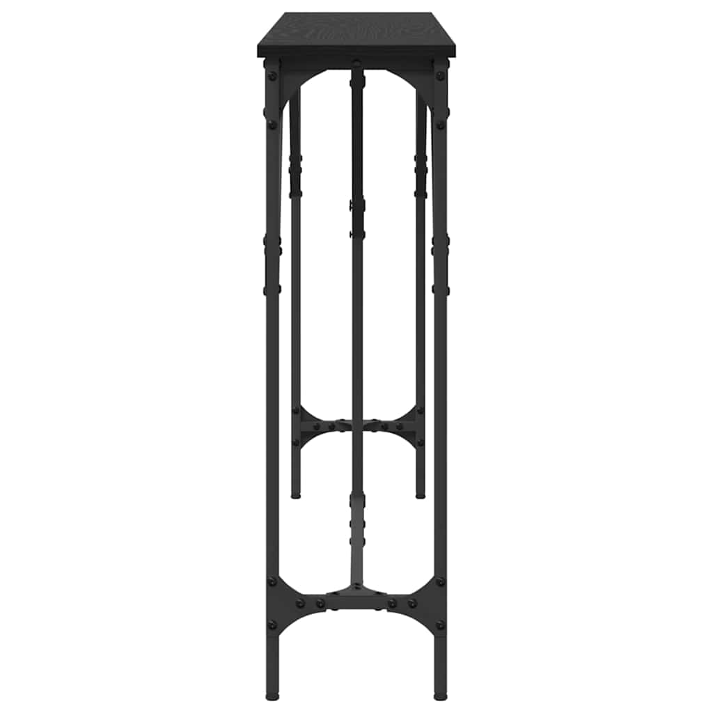 Tavolo Consolle Rovere nero 140 x 23 x 75 cm 871335