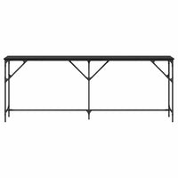 Tavolo Consolle Rovere nero 200 x 29 x 75 cm 871342