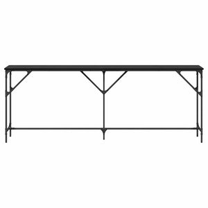 Tavolo Consolle Rovere nero 200 x 29 x 75 cm 871342