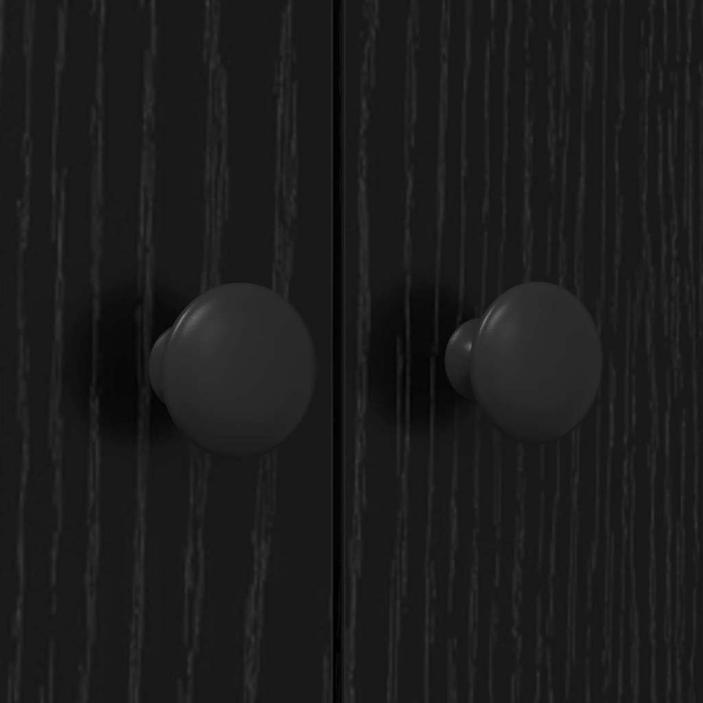 Mobile per Lavatrice Rovere Nero 68x48.5x194 cm 871369