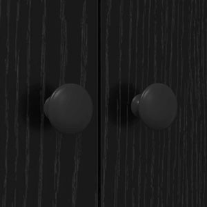 Mobile per Lavatrice Rovere Nero 68x48.5x194 cm 871369