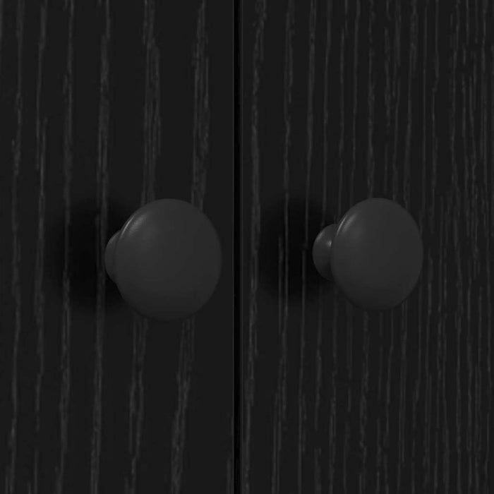 Mobile per Lavatrice Rovere Nero 68x48.5x194 cm 871369