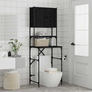 Mobile per Lavatrice Rovere Nero 68x48.5x194 cm 871369