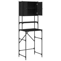 Mobile per Lavatrice Rovere Nero 68x48.5x194 cm 871369
