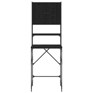 Mobile per Lavatrice Rovere Nero 68x48.5x194 cm 871369