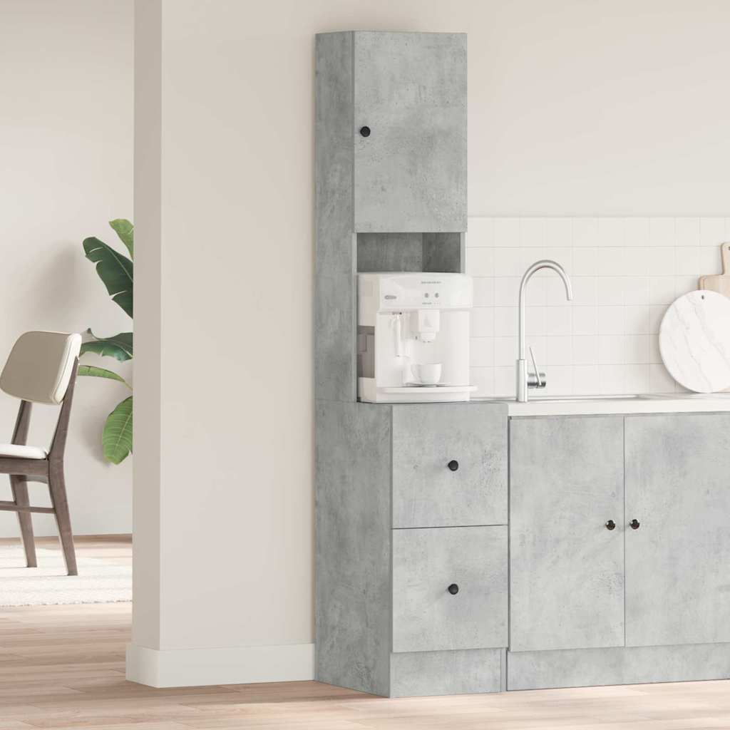 Armadio da Cucina Grigio Cemento 35x50x180 cm Legno Ingegnerizzato 871373