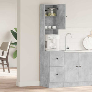 Armadio da Cucina Grigio Cemento 35x50x180 cm Legno Ingegnerizzato 871373