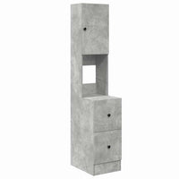 Armadio da Cucina Grigio Cemento 35x50x180 cm Legno Ingegnerizzato 871373