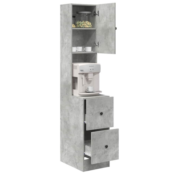 Armadio da Cucina Grigio Cemento 35x50x180 cm Legno Ingegnerizzato 871373