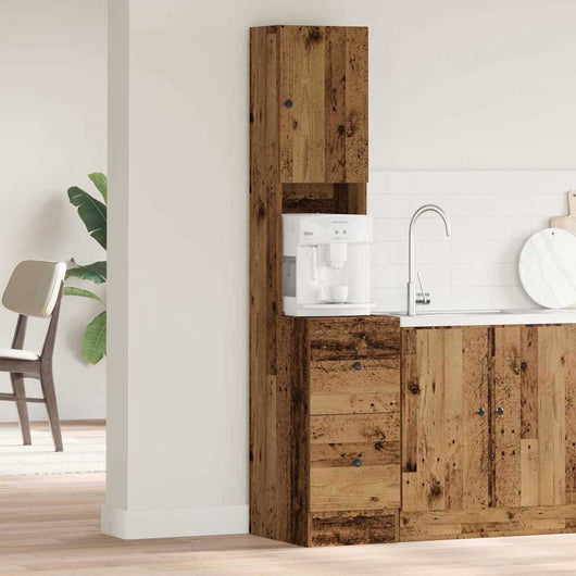 vidaXL Mobile da cucina con cassetto Legno vecchio Legno multistrato