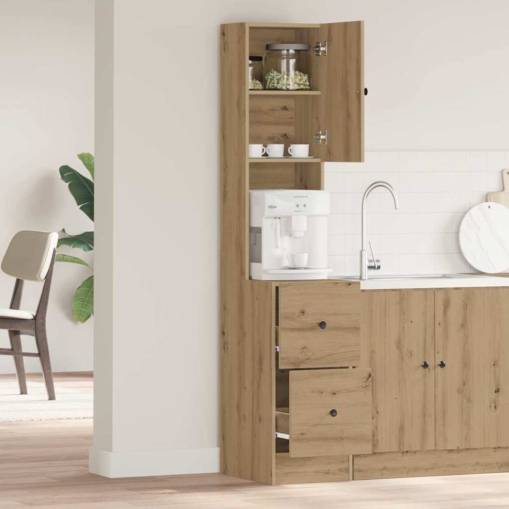 vidaXL Mobile da cucina con porta rovere artigianale Legno multistrato
