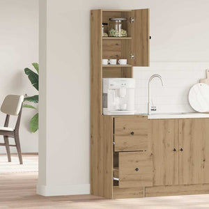 vidaXL Mobile da cucina con porta rovere artigianale Legno multistrato