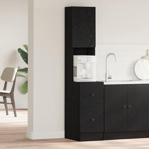 vidaXL Mobile da cucina con cassetto Rovere nero Legno multistrato