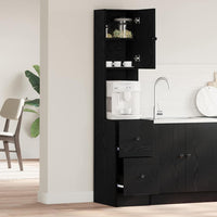 vidaXL Mobile da cucina con cassetto Rovere nero Legno multistrato
