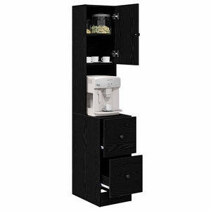 Mobile da cucina con cassetto con lo scaffale Rovere nero Legno multistrato 871379
