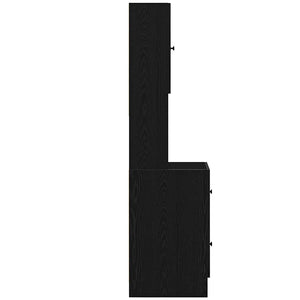 Mobile da cucina con cassetto con lo scaffale Rovere nero Legno multistrato 871379