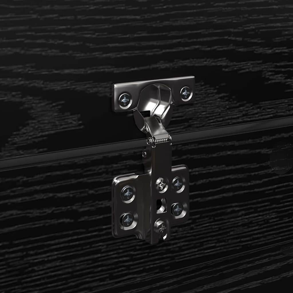 Mobile per scarpe  Rovere Nero 100.5x28x100 cm Legno ingegnerizzato 871388