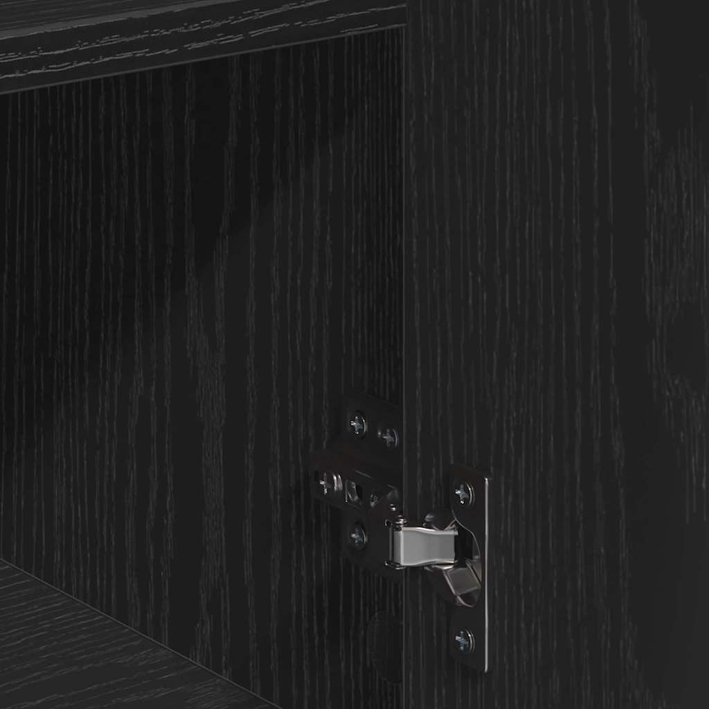 vidaXL Credenza Rovere nero 60 x 31 x 70 cm Legno multistrato