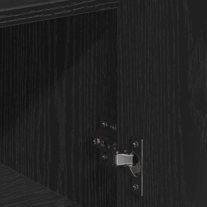 vidaXL Credenza Rovere nero 60 x 31 x 70 cm Legno multistrato