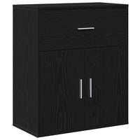 vidaXL Credenza Rovere nero 60 x 31 x 70 cm Legno multistrato