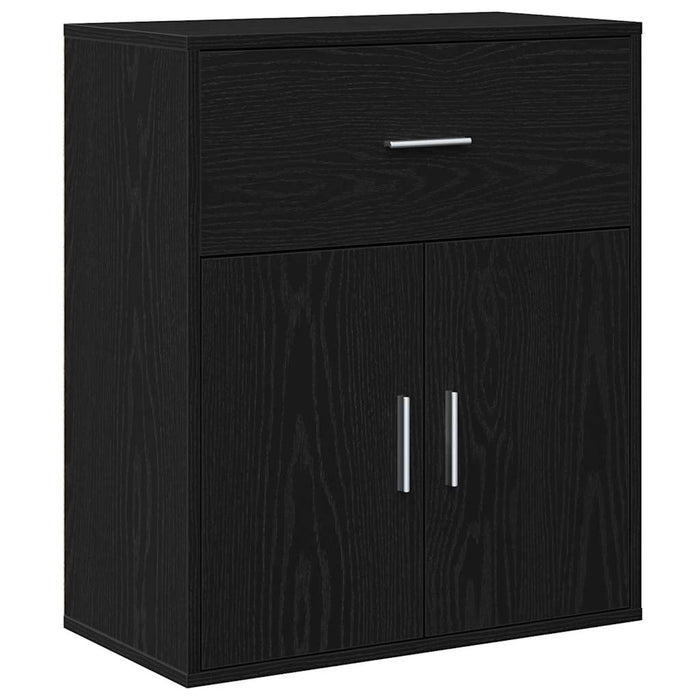 vidaXL Credenza Rovere nero 60 x 31 x 70 cm Legno multistrato