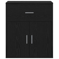 vidaXL Credenza Rovere nero 60 x 31 x 70 cm Legno multistrato