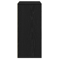 vidaXL Credenza Rovere nero 60 x 31 x 70 cm Legno multistrato