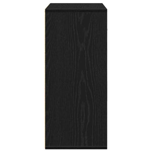 vidaXL Credenza Rovere nero 60 x 31 x 70 cm Legno multistrato