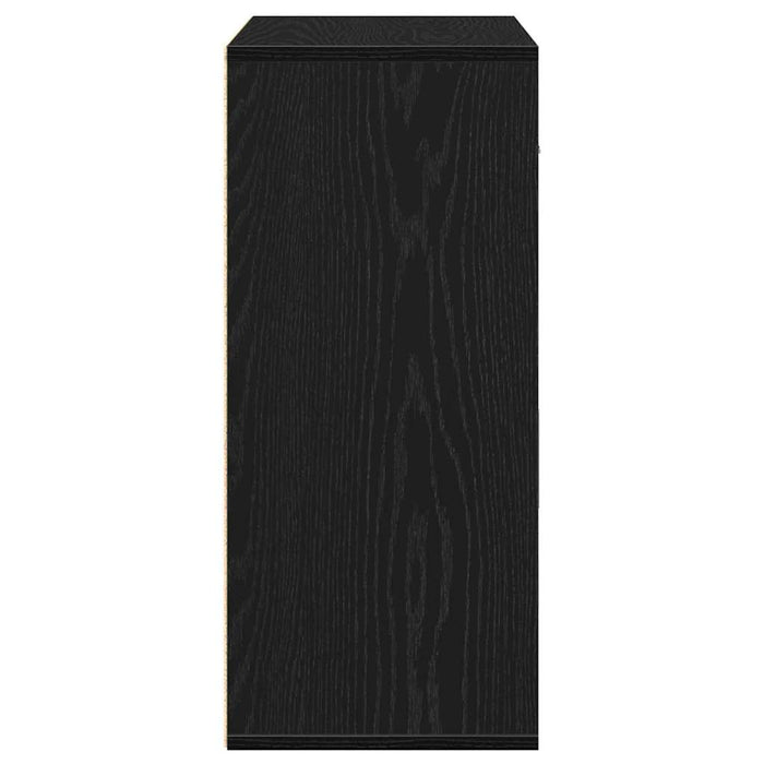 vidaXL Credenza Rovere nero 60 x 31 x 70 cm Legno multistrato