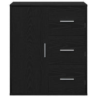 vidaXL Credenza Rovere nero 60 x 31 x 70 cm Legno multistrato