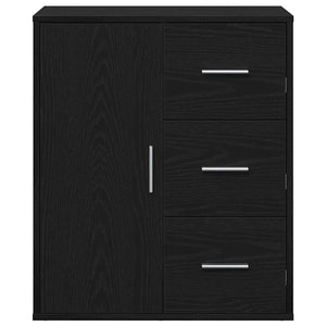 vidaXL Credenza Rovere nero 60 x 31 x 70 cm Legno multistrato
