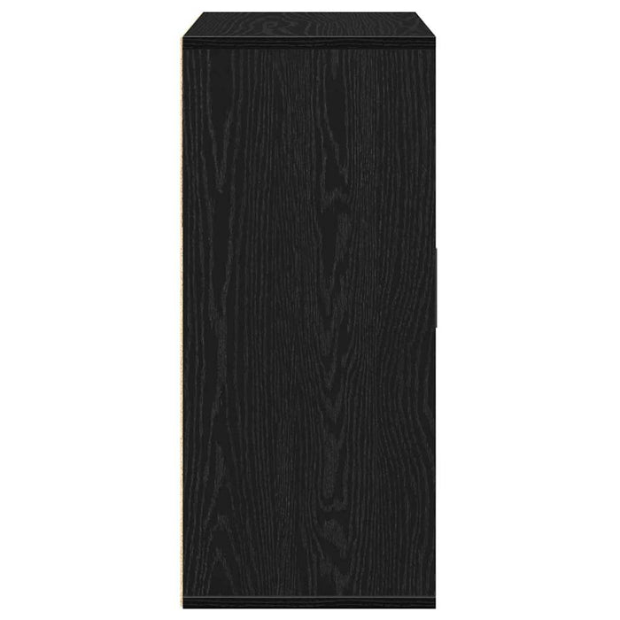 vidaXL Credenza Rovere nero 60 x 31 x 70 cm Legno multistrato