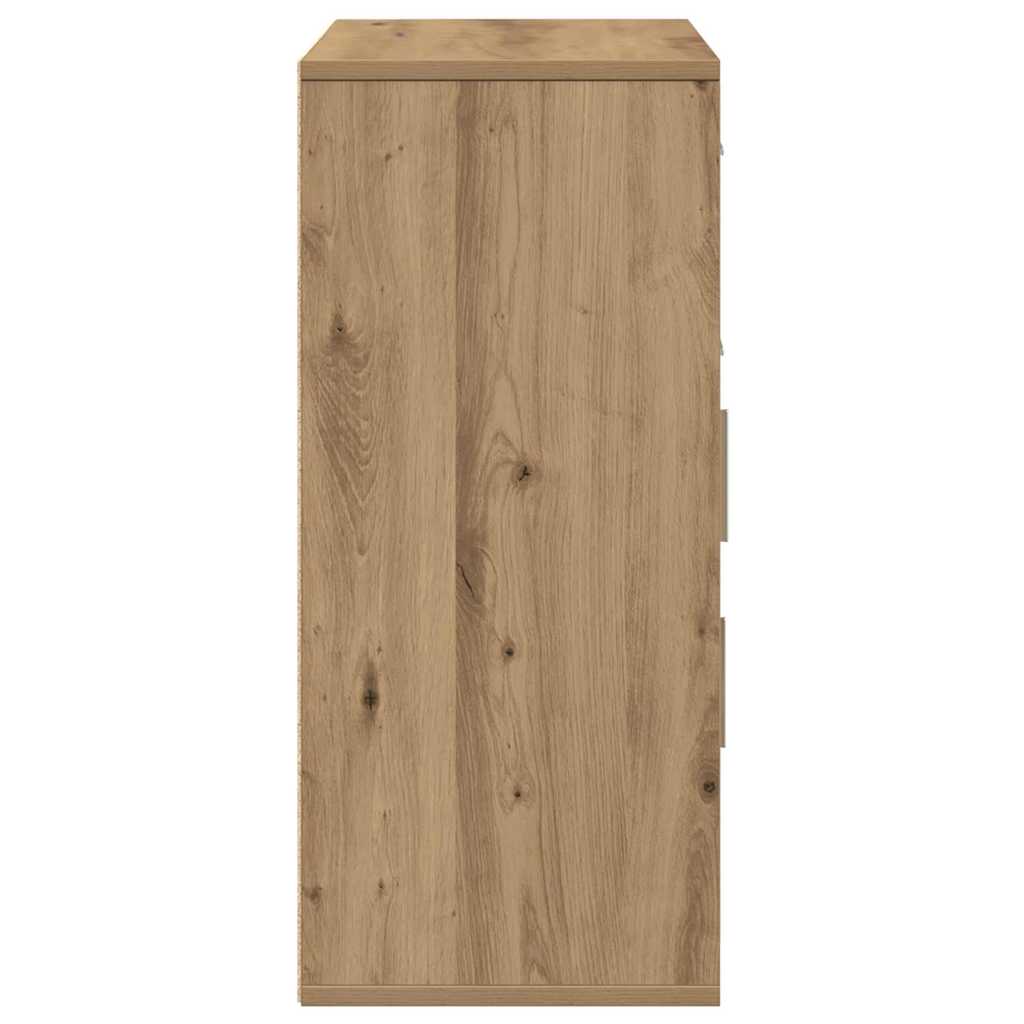 vidaXL Credenza rovere artigianale 60 x 31 x 70 cm Legno multistrato