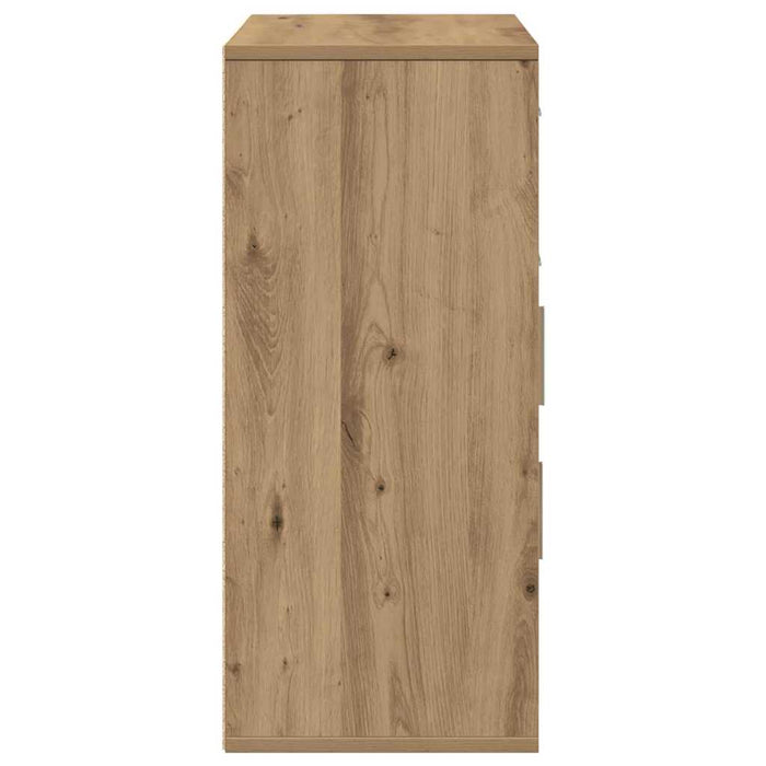 vidaXL Credenza rovere artigianale 60 x 31 x 70 cm Legno multistrato