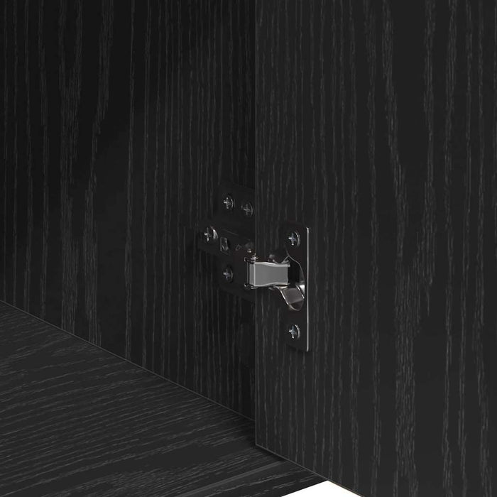 vidaXL Credenza Rovere nero 60 x 31 x 70 cm Legno multistrato