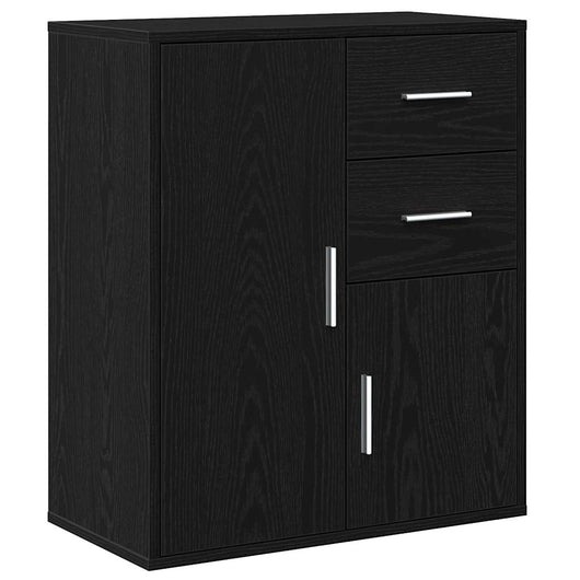 vidaXL Credenza Rovere nero 60 x 31 x 70 cm Legno multistrato