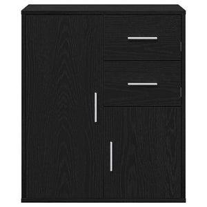vidaXL Credenza Rovere nero 60 x 31 x 70 cm Legno multistrato