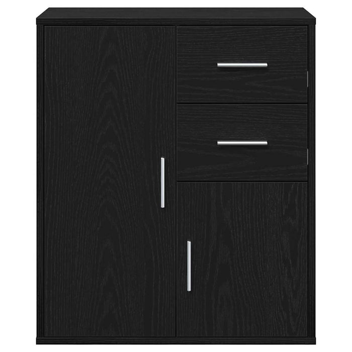 vidaXL Credenza Rovere nero 60 x 31 x 70 cm Legno multistrato