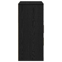 vidaXL Credenza Rovere nero 60 x 31 x 70 cm Legno multistrato