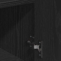 vidaXL Credenza Rovere nero 79 x 38 x 80 cm Legno multistrato