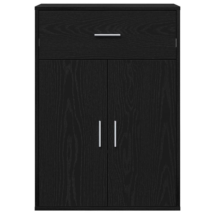 vidaXL Credenza Rovere nero 79 x 38 x 80 cm Legno multistrato