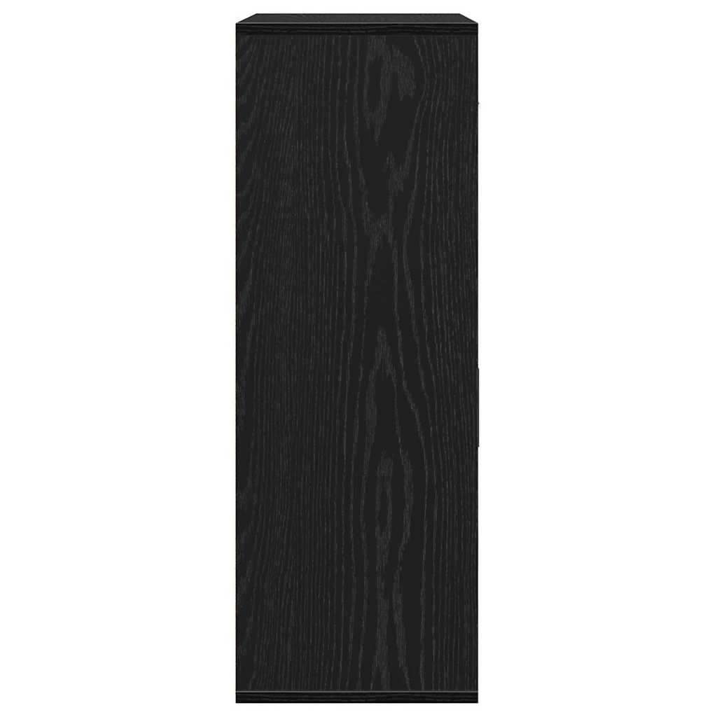 vidaXL Credenza Rovere nero 79 x 38 x 80 cm Legno multistrato