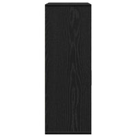 vidaXL Credenza Rovere nero 79 x 38 x 80 cm Legno multistrato